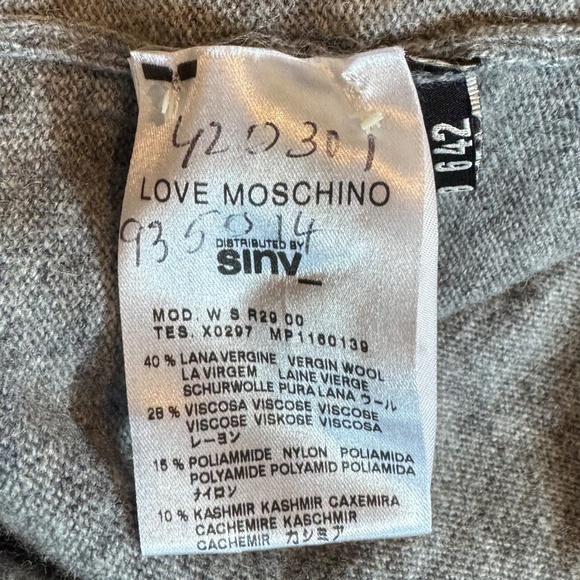 Love Moschino Gray Knit Dress - Size S - Picture 8 of 9